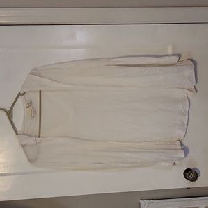 White hooded cardigan